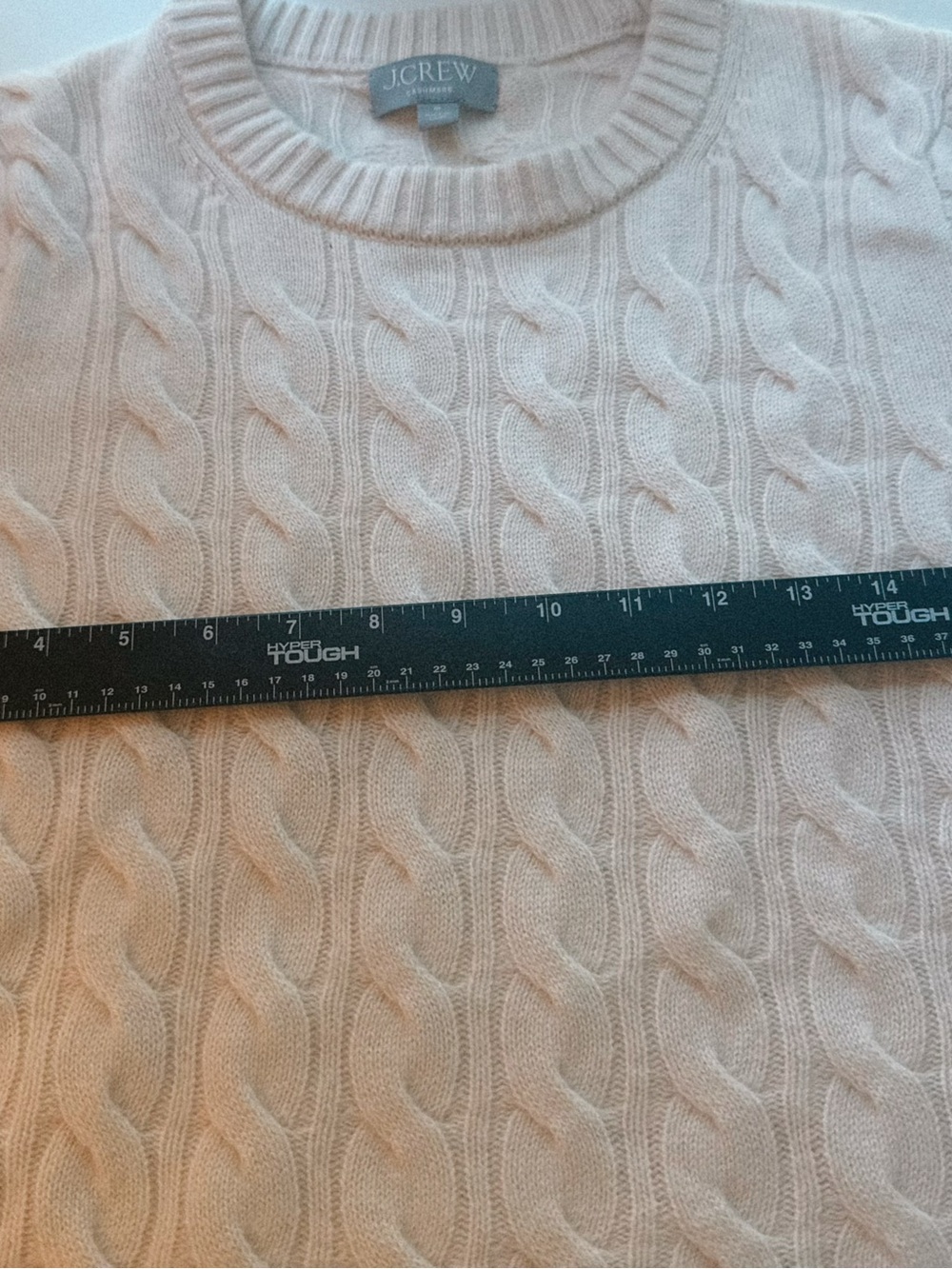 J.Crew Cashmere • Whipped Cream Cashmere • Cable Knit Short Sleeve Sweater • M - Picture 4 of 8